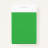 白い緑の背縁ど景 バッジ (裏面)