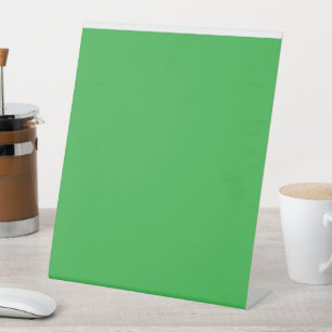 白い緑の背縁ど景 台座サイン