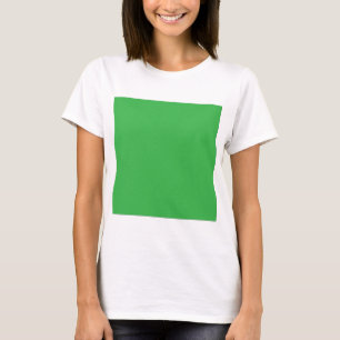 白い緑の背縁ど景 Tシャツ