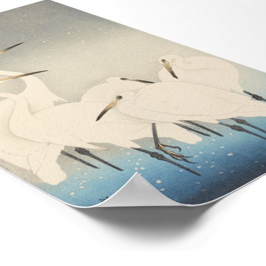 白い緑（5つ） ポスター (角)