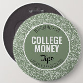 白い線のヒントを参照 |大学のお金 缶バッジ (正面&裏面)