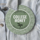 白い線のヒントを参照 |大学のお金 缶バッジ (インサイチュ)