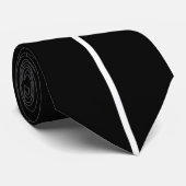 白い線を黒で結ぶ ネクタイ (ロール)