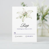 白い線毛の花 出欠カード (スタンド正面)