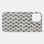 白い編み物の羊毛テクスチャが写真の背景をクローズアップ Case-Mate iPhoneケース (裏面 (横))