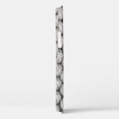 白い編み物の羊毛テクスチャが写真の背景をクローズアップ Case-Mate iPhoneケース (裏面 / 右)