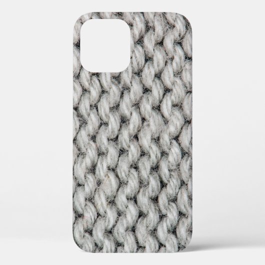 白い編み物の羊毛テクスチャが写真の背景をクローズアップ Case-Mate iPhoneケース (裏面)