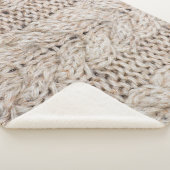 白い編み物ウールのテクスチャ背景。 シェルパブランケット (3/4)