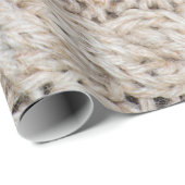 白い編み物ウールのテクスチャ背景。 ラッピングペーパー (ロールコーナー)