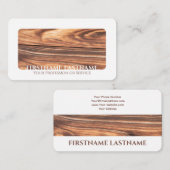 白い縁ど木材のインテリアエレガント設計 名刺 (正面/裏面)