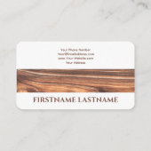 白い縁ど木材のインテリアエレガント設計 名刺 (裏面)