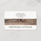 白い縁ど木材のインテリアエレガント設計 名刺 (裏面)