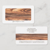 白い縁ど木材のインテリアエレガント設計 名刺 (正面/裏面)