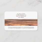 白い縁ど木材のインテリアエレガント設計 名刺 (裏面)