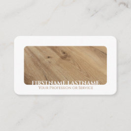 白い縁ど木材のインテリアエレガント設計 名刺