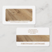 白い縁ど木材のインテリアエレガント設計 名刺 (正面/裏面)