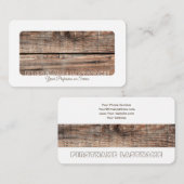 白い縁ど木材のインテリアエレガント設計 名刺 (正面/裏面)