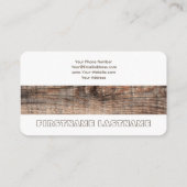 白い縁ど木材のインテリアエレガント設計 名刺 (裏面)