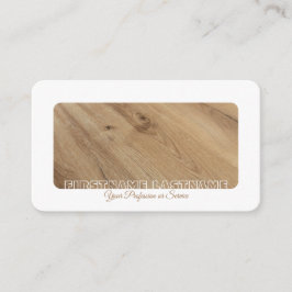 白い縁ど木材のインテリアエレガント設計 名刺