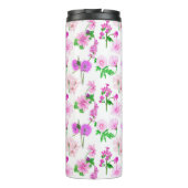 白い繊細な山花。カスタム. タンブラー (裏面)