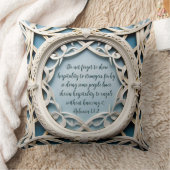 白い織りフレームのカスタマイズ可能な詩装飾用クッション クッション (ブランケット)