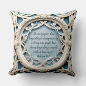 白い織りフレームのカスタマイズ可能な詩装飾用クッション クッション (正面)