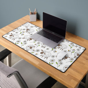 白い羊を数える デスクマット