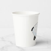 白い羊毛の黒い顔の羊 紙コップ (右)