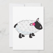 白い羊毛の黒顔の羊 招待状 (正面)