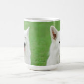 白い羊飼いの犬のマグ コーヒーマグカップ (中央)