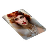 白い美しい女性 マグネット (右側)