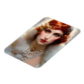 白い美しい女性 マグネット (左側)