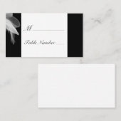 白い羽の座席表 プレイスカード (正面/裏面)