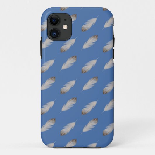 白い羽パターンiPhoneの場合 Case-Mate iPhoneケース (裏面)