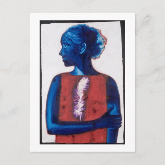 白い羽 ポストカード (正面)