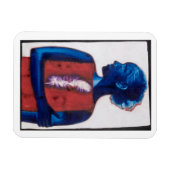 白い羽 マグネット (横)