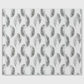 白い羽 ラッピングペーパー (フラット)