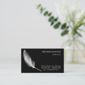 白い羽 名刺 (スタンド正面)