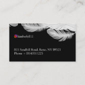 白い羽 名刺 (裏面)