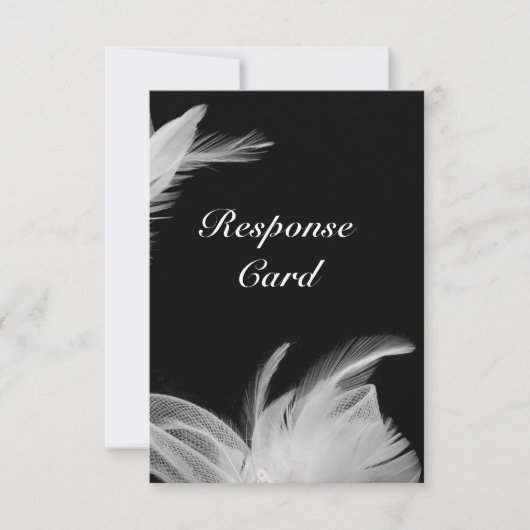 白い羽RSVP 出欠カード (正面)