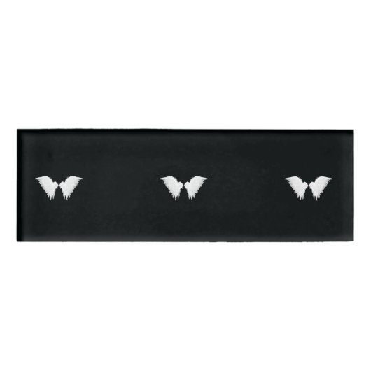 白い翼の名前タグ 名札 (正面)