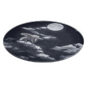 白い翼の馬：月に照らされた空。 カッティングボード (角)