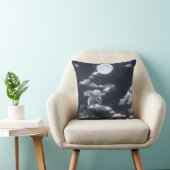 白い翼の馬：月に照らされた空。 クッション (椅子)