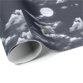 白い翼の馬：月に照らされた空。 ラッピングペーパー (ロールコーナー)