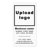 白い肖像の出荷ラベル上のビジネスブランド ラベル (正面)