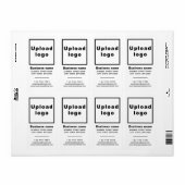 白い肖像の出荷ラベル上のビジネスブランド ラベル (フルシート)