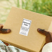 白い肖像の出荷ラベル上のビジネスブランド ラベル