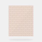 白い背中のベージュと白いパターン アクリルサイン (正面)