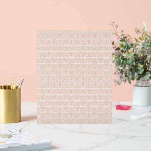 白い背中のベージュと白いパターン アクリルサイン (ウェディング)