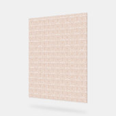 白い背中のベージュと白いパターン アクリルサイン (傾斜)